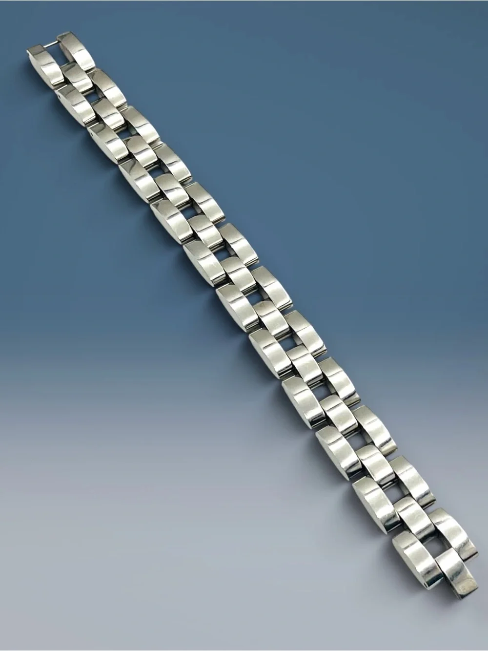 Men’s Stainless Steel Watch Link Style Chain Bracelet Substantial Statement